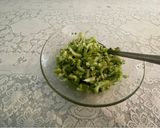 A picture of step 3 of Celery with Avocado and Green Onion.