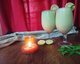 A picture of step 3 of Tangy sattu drink.