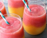 A picture of step 3 of Vickys Strawberry Slushie, GF DF EF SF NF with Alcoholic Version.