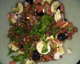A picture of step 3 of Chatpati chana chaat.