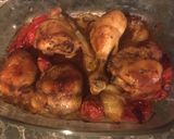 Ropogós csirkecomb hercegnőburgonyával, almakompóttal 🍗🥔🍎 recept fázis 5 fotója
