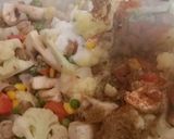 A picture of step 1 of Corn Vegetable Pulao.