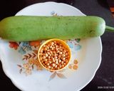 A picture of step 1 of Tasty masaledar Lauki(Bottle gourd) and soyabean sabji.