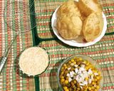 A picture of step 8 of Luchi Ghugni.