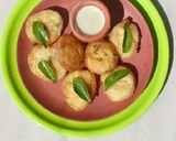 A picture of step 4 of Soy flour, Bread and Carrot Meduvada.