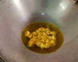 A picture of step 1 of Water Spinach or Kalmi Saag Chorchori.