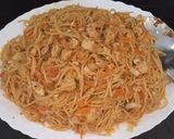 A picture of step 3 of Chicken spaghetti.