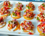 A picture of step 4 of Monaco pizza bites.