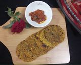 A picture of step 4 of Rajasthani korma roti.
