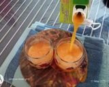 A picture of step 1 of Melon mix fruit cooler.