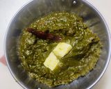 A picture of step 4 of मक्के की रोटी और सरसों का साग.