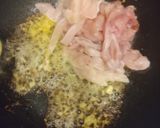 A picture of step 2 of Chicken Alfredo Pasta.
