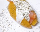 Foto del paso 4 de la receta Patata al horno con salmón y crema agria!