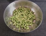 A picture of step 1 of Cucumber salad.