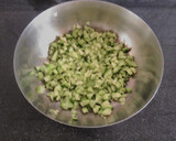 A picture of step 1 of Cucumber salad.