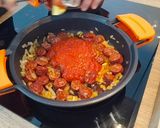 Foto del paso 3 de la receta: Macarrones con chorizo gratinados