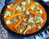 Foto del paso 16 de la receta: Arroz en paellera de mini verduras orgánicas y azafrán