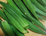 A picture of step 6 of Bhindi chicken.