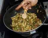 A picture of step 5 of Pizza Paratha (without onion & garlic).