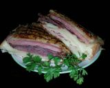 A picture of step 9 of Mike's Hot 3 Meat 2 Cheese French Dip Paninis.