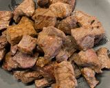 A picture of step 3 of Boeuf Bourguignon (Beef Burgundy Stew).