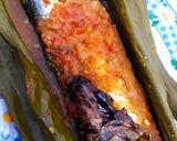 Foto langkah ke 9 dari resep Pepes Ikan Belanak Sambal Pencit (Mangga Muda).