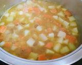 Karalábés, vörös lencse leves 🍲 recept fázis 2 fotója