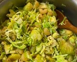 A picture of step 5 of Brussels Sprouts with Pasta. One-Pot Pasta.