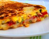 Pas rețetă Quesadilla cu omletă și bacon 3 fotografie