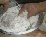A picture of step 1 of Pudina Parathas.