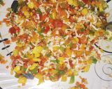 A picture of step 8 of Quesadillas in two different ways (Aloo/ vegetables).