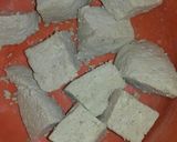 A picture of step 2 of White rice with awara and egg sauce.