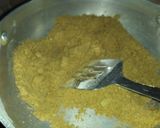 A picture of step 2 of Singhare flour ka halwa.
