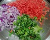 A picture of step 3 of Moong Daal & Mix Veg Chila.