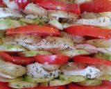 Une image de l'étape 5 de Tian (courgettes, tomates, pdt, mozza).