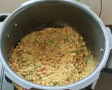 A picture of step 4 of Whole Jowar Upma in Pressure cooker.