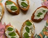 A picture of step 5 of Herb Crostini for light lunch.