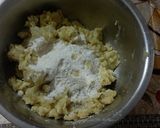 A picture of step 2 of Ranga Alur Puli / Shakarkand puli/Fried Sweet Potato Dumplings.