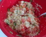 A picture of step 3 of Tuscan Panzanella with Seared Sea Bream.