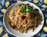 รูปขั้นตอนการทำที่ 5 ของ สปาเก็ตตี้ผัดพริกแห้งปลาข้าวสาร