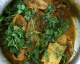 A picture of step 9 of Besan cheela sabzi or vegetarian fish.
