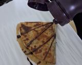 A picture of step 4 of Banana and Nutella tortilla wrap.