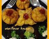 A picture of step 12 of Onion kachori(flower shape).