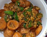 Foto langkah ke 8 dari resep Tumis Sosis Telur Cabe ijo.