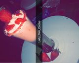 A picture of step 3 of Strawberry milkshakes.
