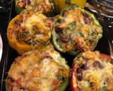 A picture of step 6 of Chorizo Stuffed Bell Peppers.