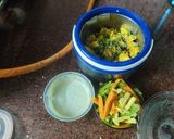 A picture of step 4 of Ranch vegetable idli chili.