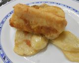 Foto del paso 9 de la receta: Bacalao rebozado frito con patatas panaderas