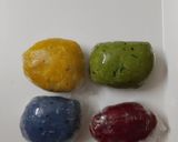 A picture of step 5 of Rang Birangi Nimki (No artificial color).