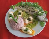 Foto del paso 7 de la receta: CURVINA asada con vegetales y puré de topocho